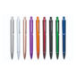 Caneta, comprar caneta rio de janeiro, caneta de plástico, caneta inteira colorida, caneta com detalhes prata, caneta inteira colorida com detalhes prata, caneta com clip acoplado, caneta com anel superior prata, caneta com anel inferior prata, caneta acionada por clique